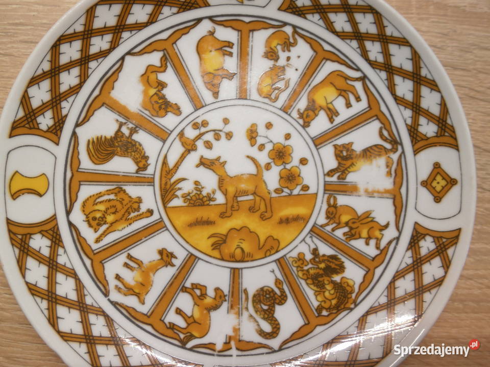 Talerzyk ze znakami zodiaku pies wielkopolskie