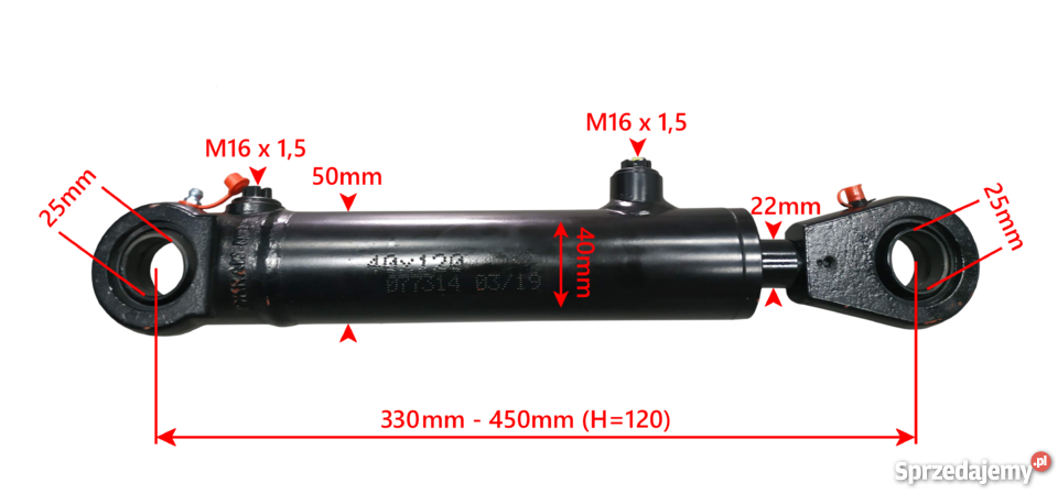 Siłownik Hydrauliczny Cylinder SKOK 120 Solec Kujawski sprzedam