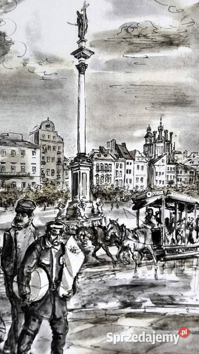 Stara Warszawa Plac Zamkowy AUniechowski grafika