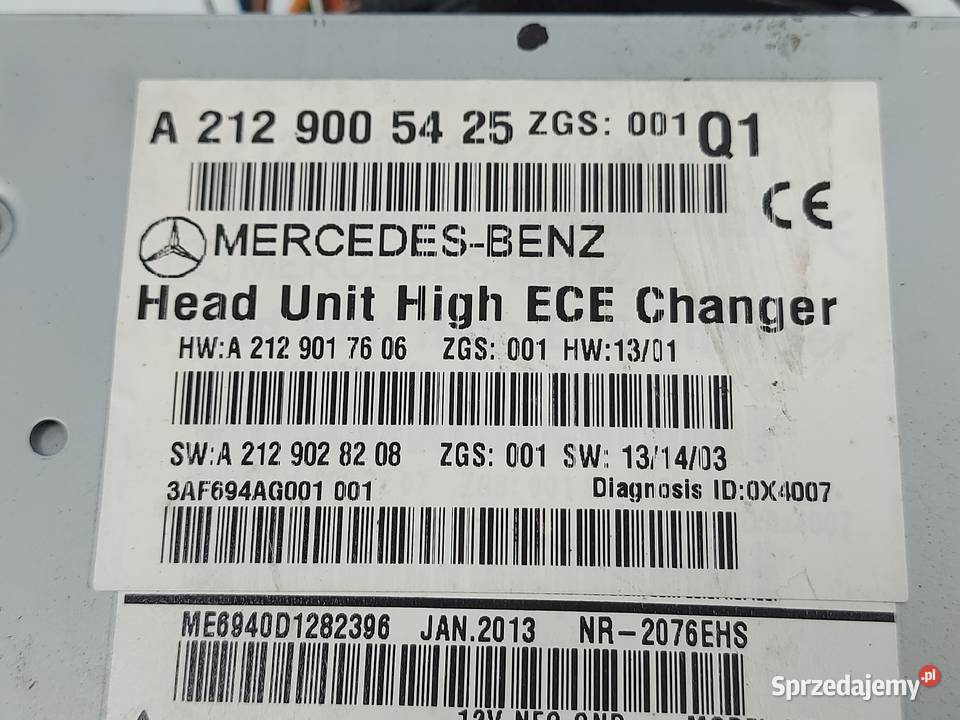 MERCEDES E KLASA W212 LIFT radio CD A2129005425 Kielce