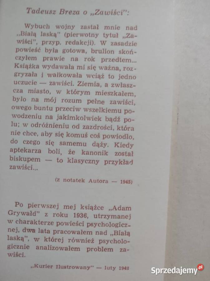 Zawiść Breza Tadeusz ISBN 9788381390408