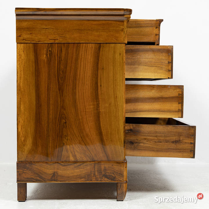 Komoda biedermeier 18351840 orzech antyk stara wielkopolskie Łowęcin