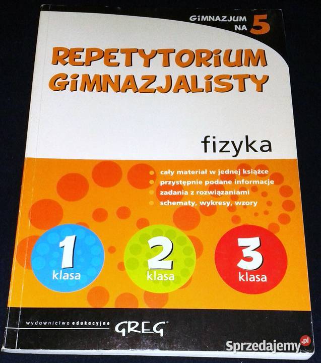 Repetytorium gimnazjalisty Fizyka Małgorzata Książki i Podręczniki Chełm sprzedam