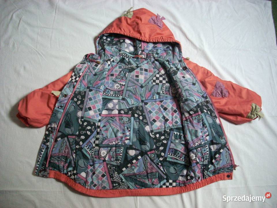 Kurtka Ocieplona Dzięwczęca Kokardki 128 134 Nowy Sącz