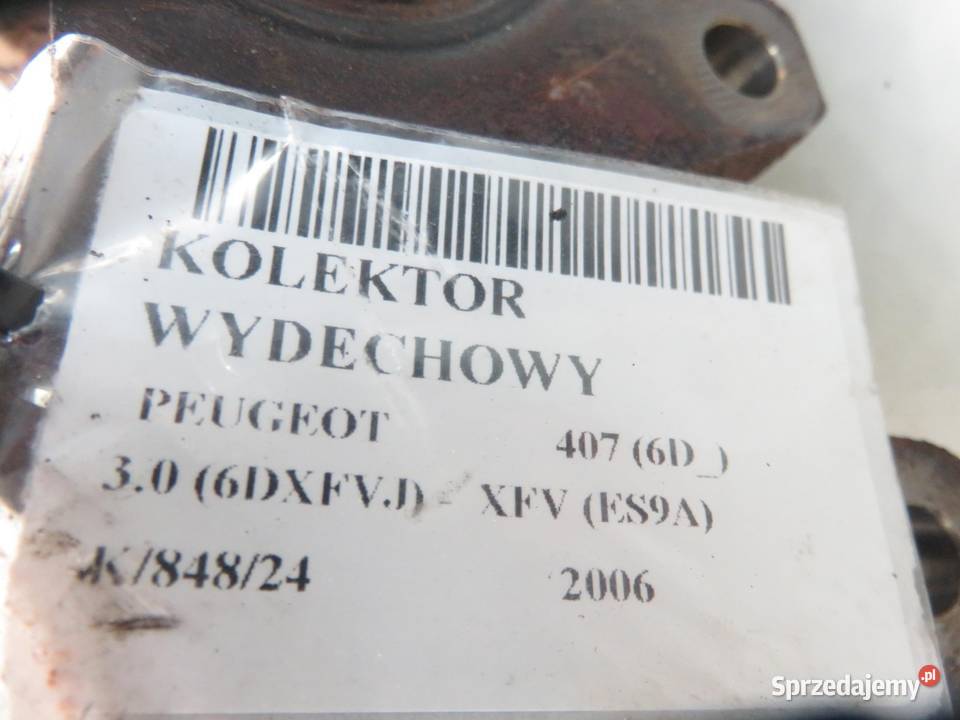 KOLEKTOR WYDECHOWY PEUGEOT 407 30 V6