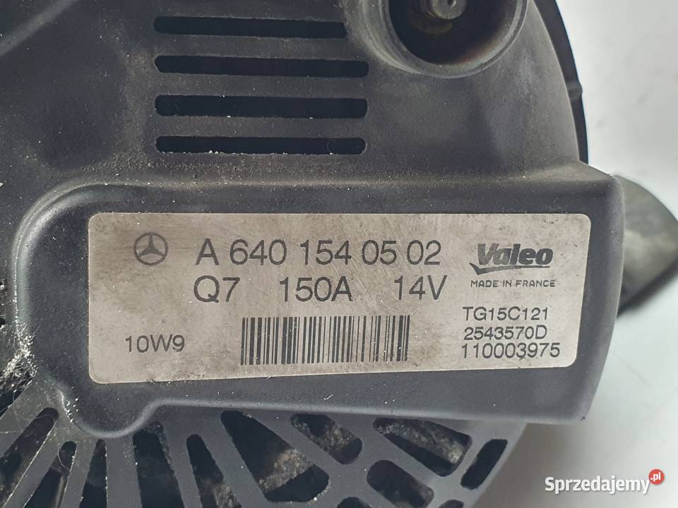 ALTERNATOR Mercedes Benz W245 20 D CDI Valeo Chełm