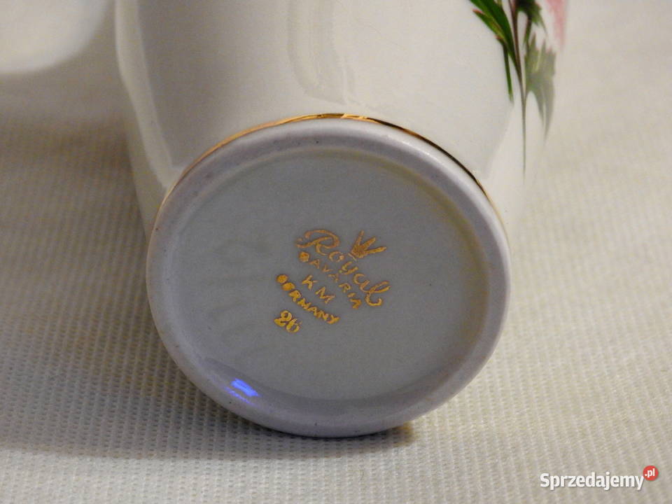 Piękny porcelanowy wazon sygnowany niemiecki Inowrocław