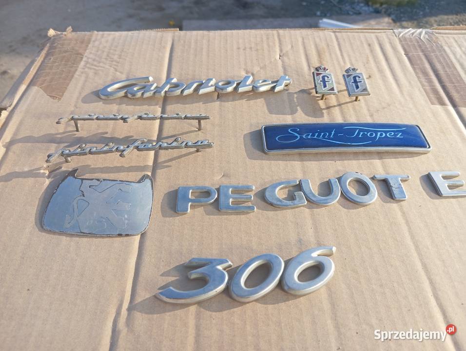 Emblematy Peguota 306 Cabrio komplet osobowe Pozostałe dolnośląskie Sobótka