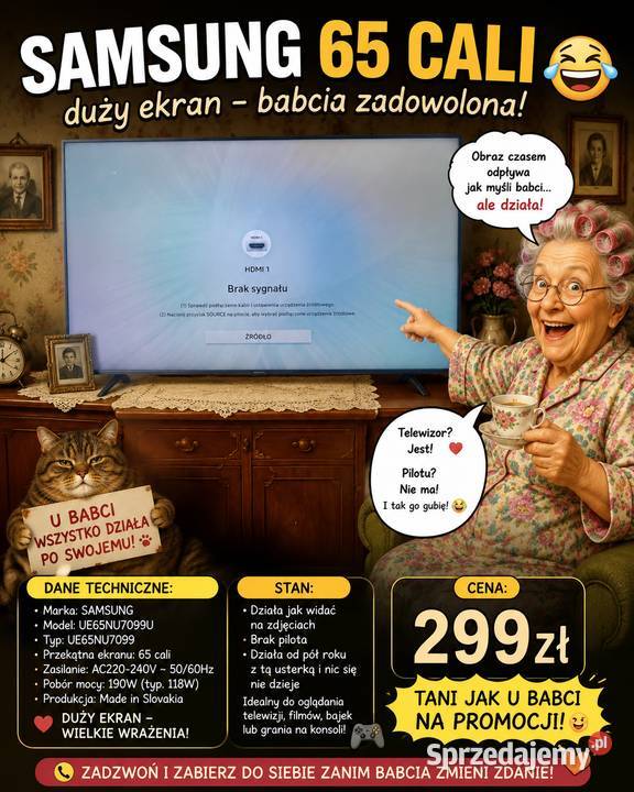 telewizor Samsung 65 UE65NU7099U LED Telewizory