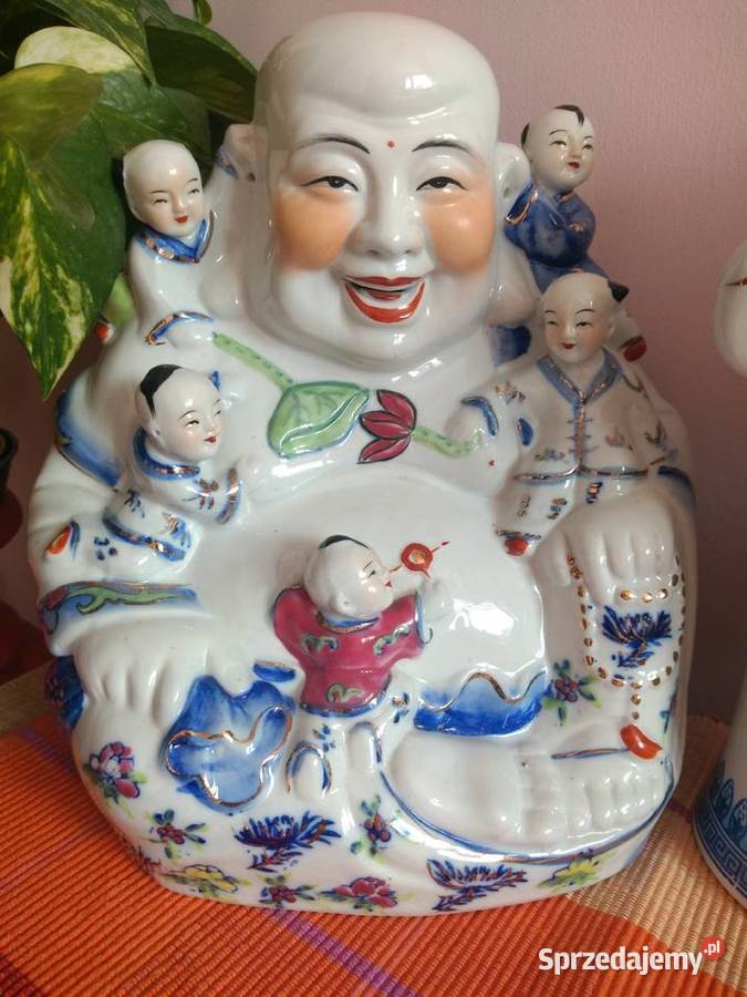 Uśmiechnięty Budda Figurka porcelanowa Chiny Radom