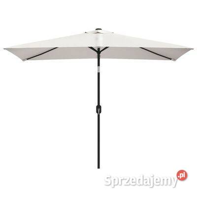 vidaXL Prostokątny parasol ogrodowy biały Ogród