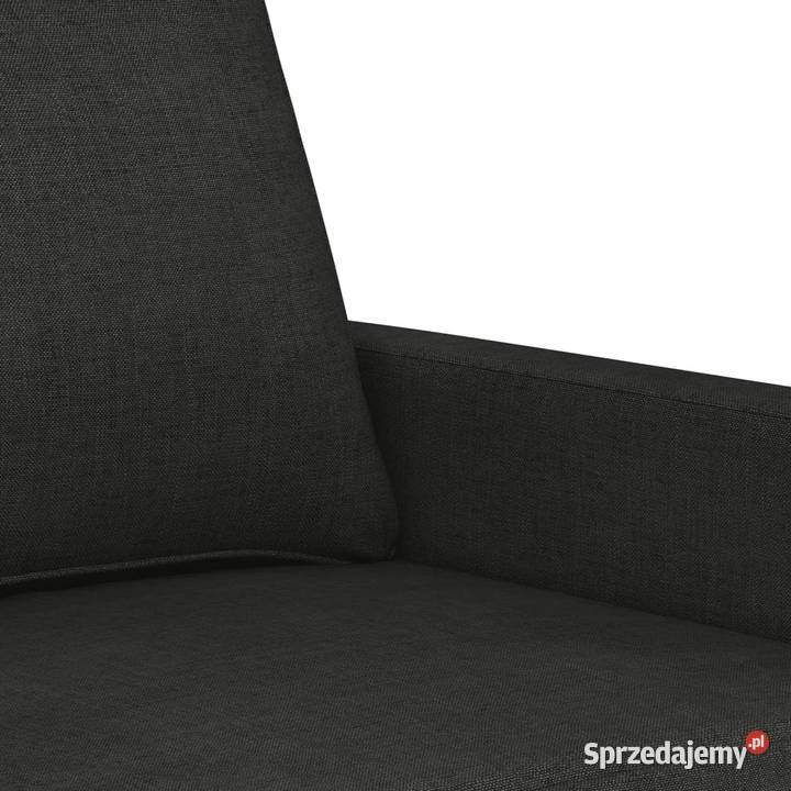 Sofa 3osobowa czarna 180 tapicerowana tkaniną Sofy i kanapy Meble mazowieckie
