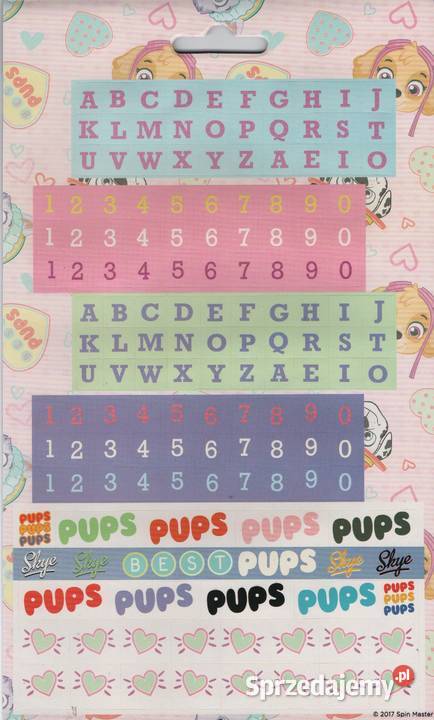 Skye Psi Patrol Zestaw Naklejki Nalepki 700 sprzedam