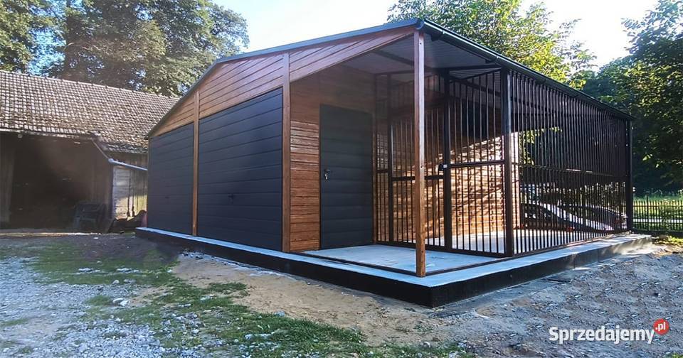 Garaż Blaszany 8x6 Drewnopodobny Profil Zambrów