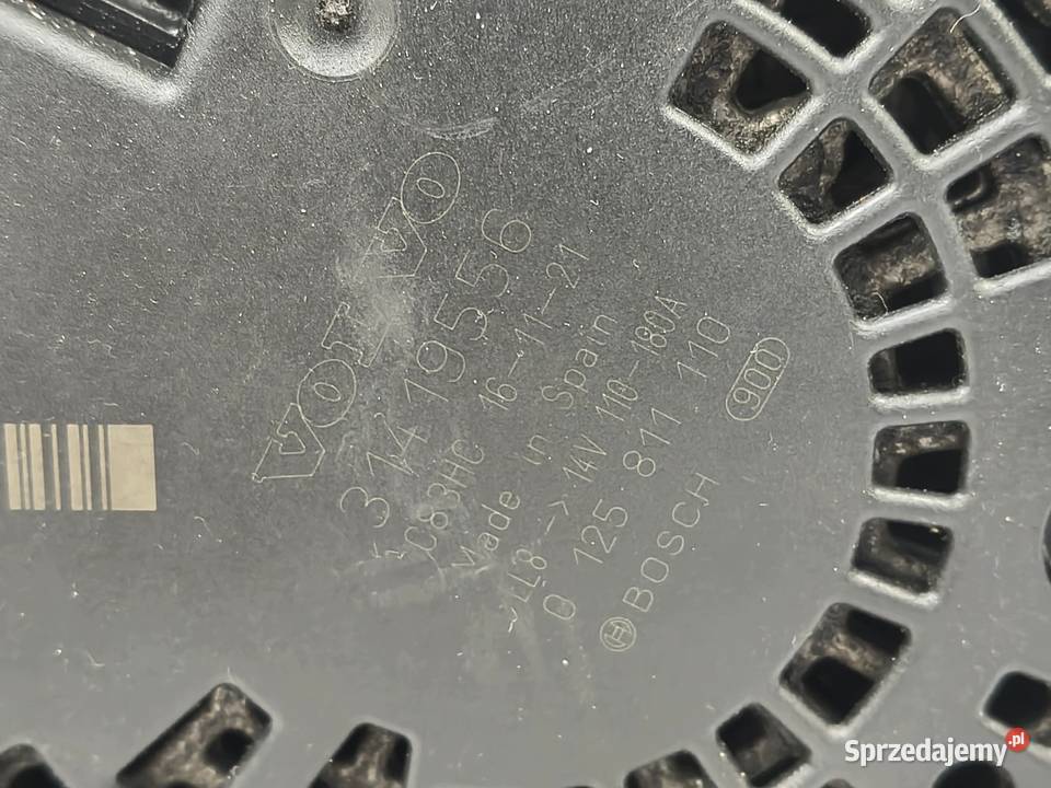 ALTERNATOR Volvo S80 II V70 III 24 D5 31419556 lubelskie Chełm