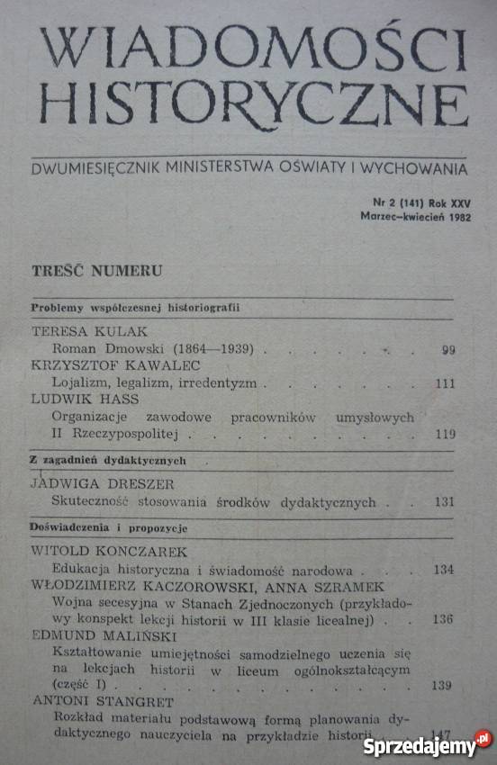 WIADOMOŚCI HISTORYCZNE 2 MARZECKWIECIEŃ 141 XXV kujawsko-pomorskie Grudziądz