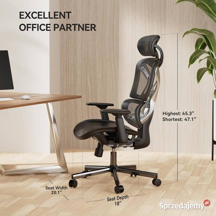 Ergonomiczne krzesło biurowe podkarpackie Rzeszów