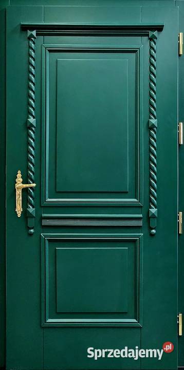 Drzwi DŁUGOSZ zewnętrzne RAL6005 zieleń mchu dolnośląskie Oleśnica sprzedam
