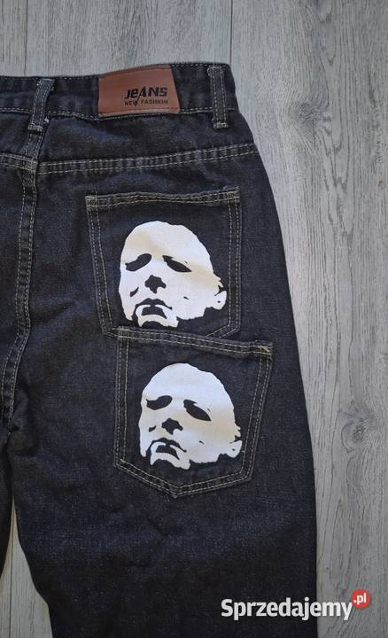 Spodnie jeansowe Baggy Y2K Streetwear M łódzkie Łódź sprzedam