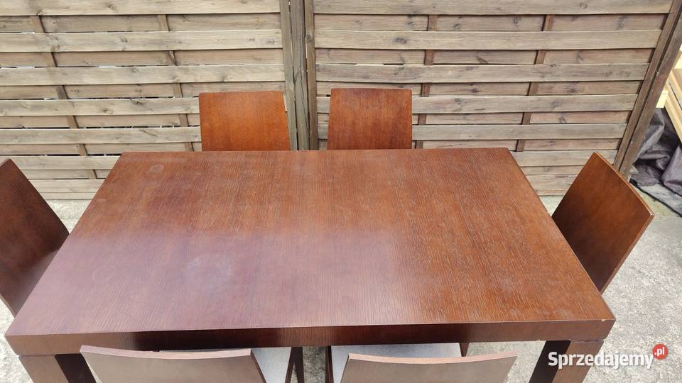 Stół rozkładany 8 krzeseł włoski komplet Warszawa