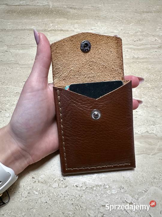Portfel ręcznie szyty z miejscem na karty i Maciejowice sprzedam