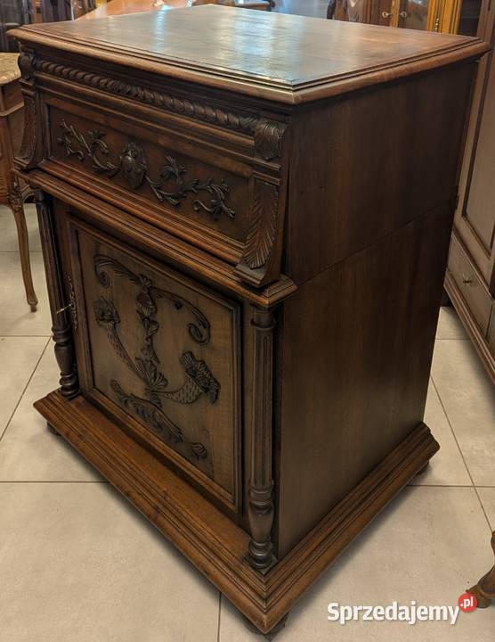 Piękna komodaszafka neorenesans ciemny Dąbrowa Górnicza