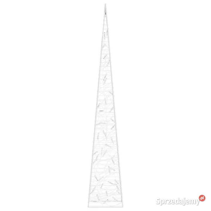 vidaXL Stożek dekoracyjny akrylowy zimne białe