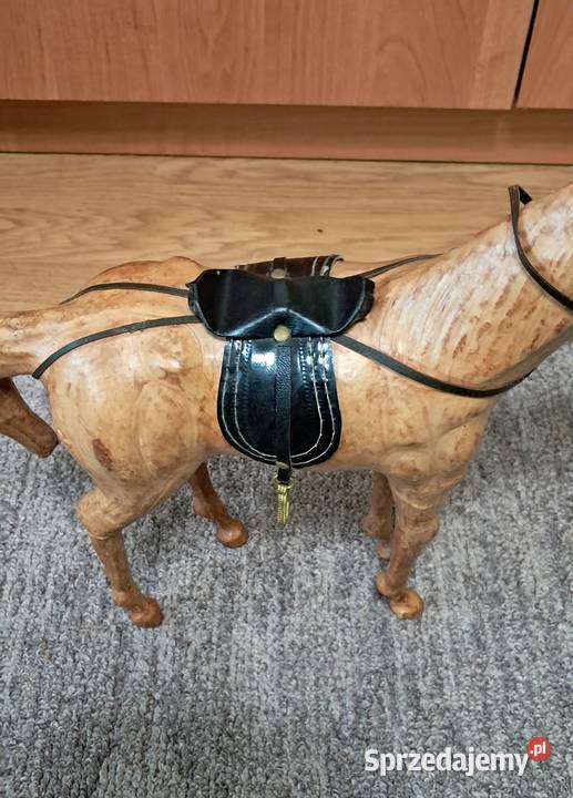 Figura Rzeźba KOŃ ze skóry dekoracja Unikat Suwałki sprzedam