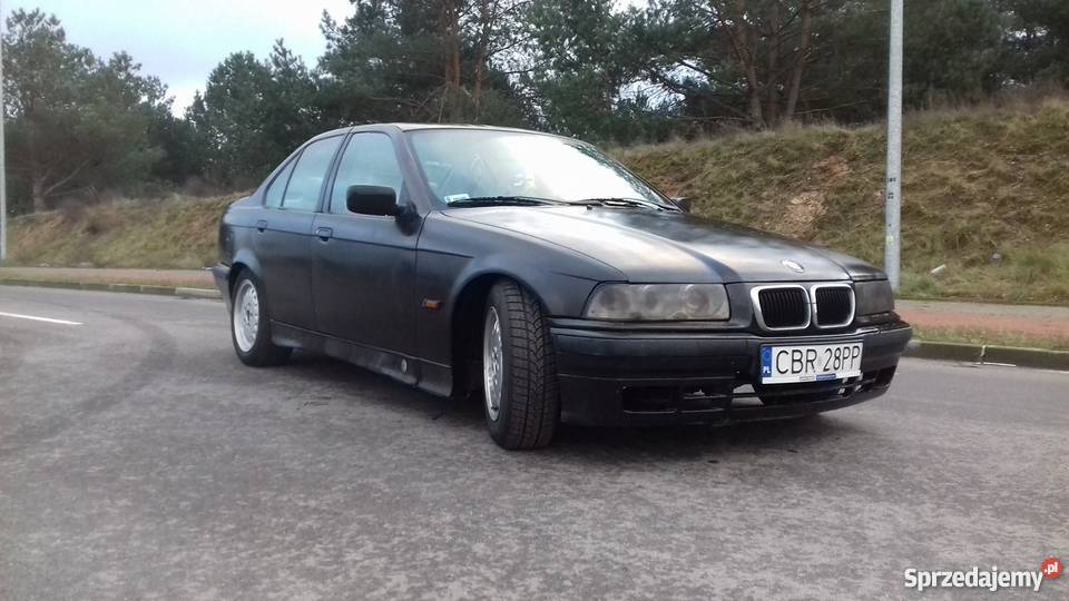 BMW e36 1,6 sedan ,gaz ,hak,skóry,alusy, zamiana Brodnica