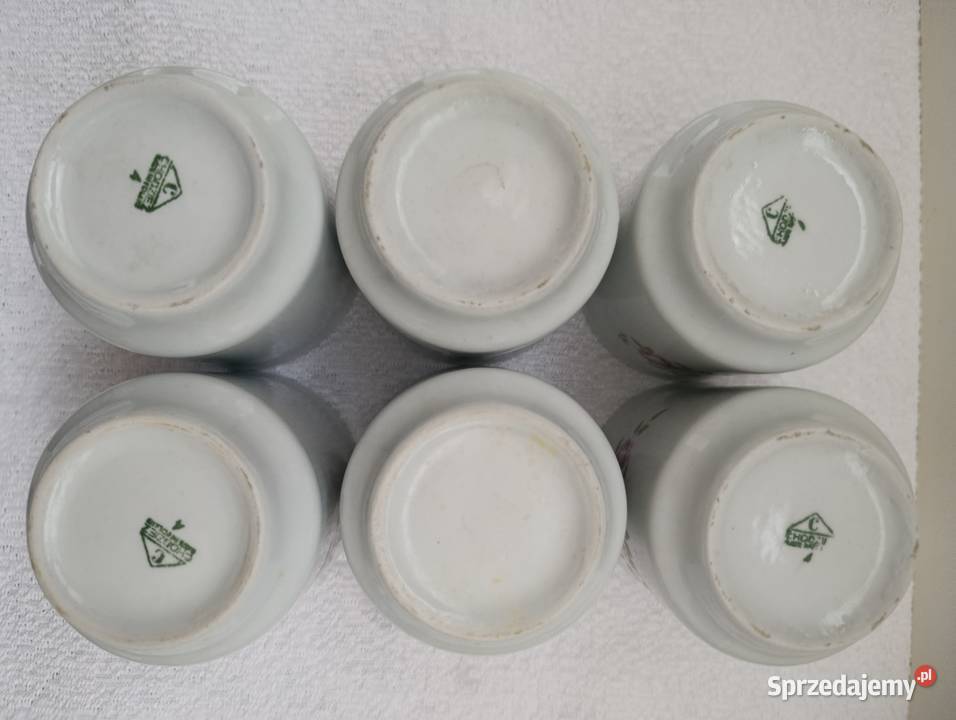 Kubki nieużywane 6 sztuk Chodzież PRL świętokrzyskie Kielce