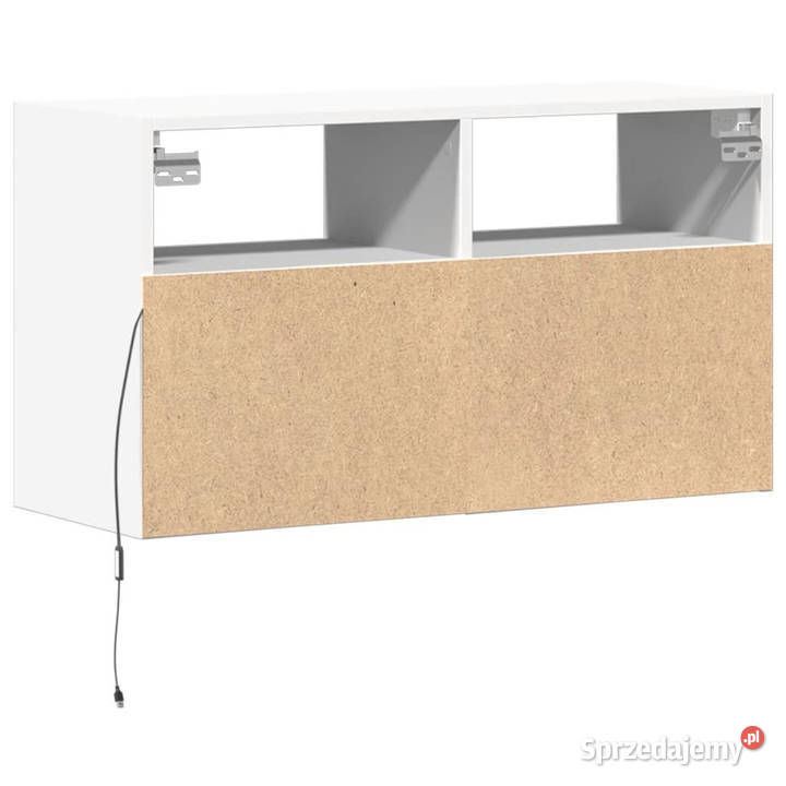 Ścienna szafka TV z LED biała 80x31x45 WM852327 Warszawa