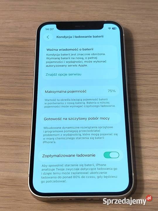 iPhone 12 mini 64GB 75 biały mazowieckie Warszawa