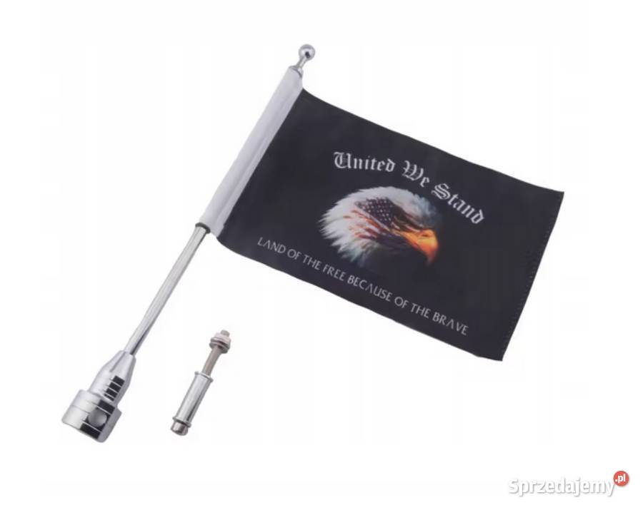 Maszt chromowany z flagą na motocykl jacht rower
