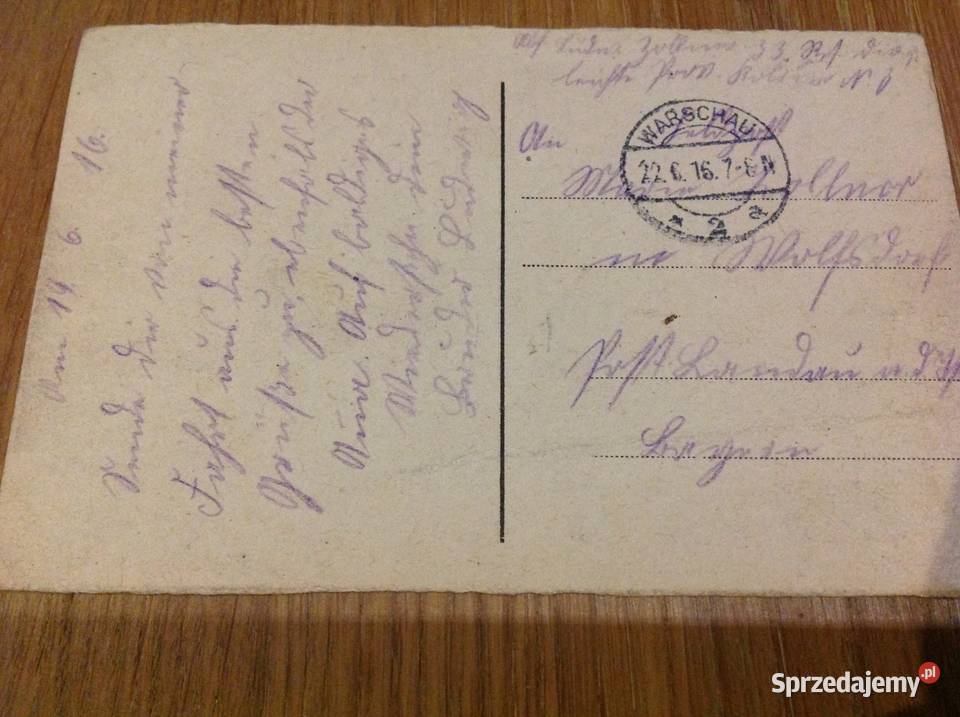 Stara Pocztówka Warszawa 1916 Plac Bankowy