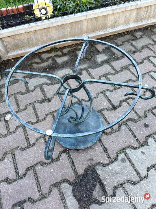 Stolik kawowy okrągły szklany blat 80 żeliwna lubuskie Zielona Góra