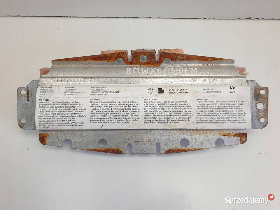 BMW X6 E71 PODUSZKA PASAŻERA AirBag Rudka