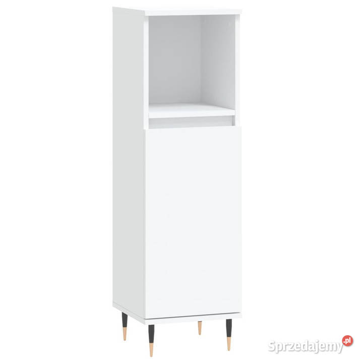 Szafka łazienkowa biała 30x30x100 materiał