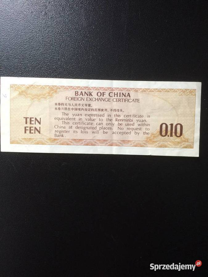 314 Banknot Chiny Antykwariat zachodniopomorskie Szczecin sprzedam