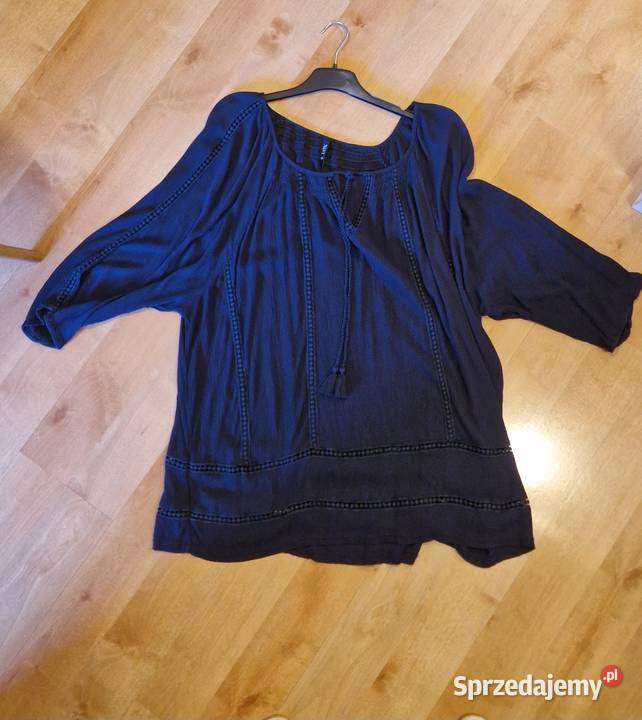 Damska letnia bluzka indyjska granatowa 4618 niebieski Topy i koszulki Lublin