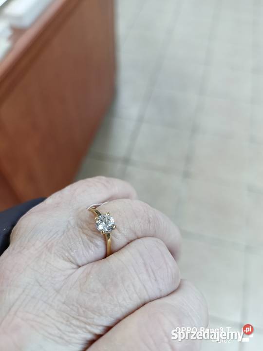 Złoty Nowy pierścionek z cyrkonią 12pr375 złoto Wałcz sprzedam