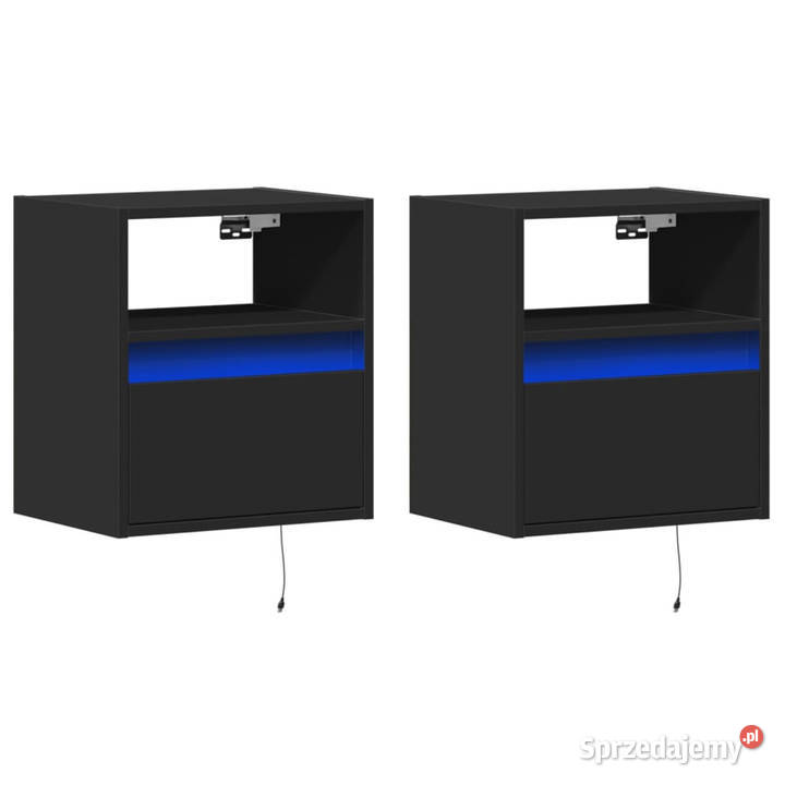 Wiszące szafki nocne z LED 2 czarne WM3307978 Nocne mazowieckie Warszawa