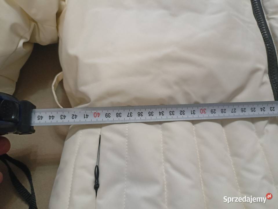 Kremowa kurtka puchowa PUFFER oversize M 38 ecru Bralin sprzedam