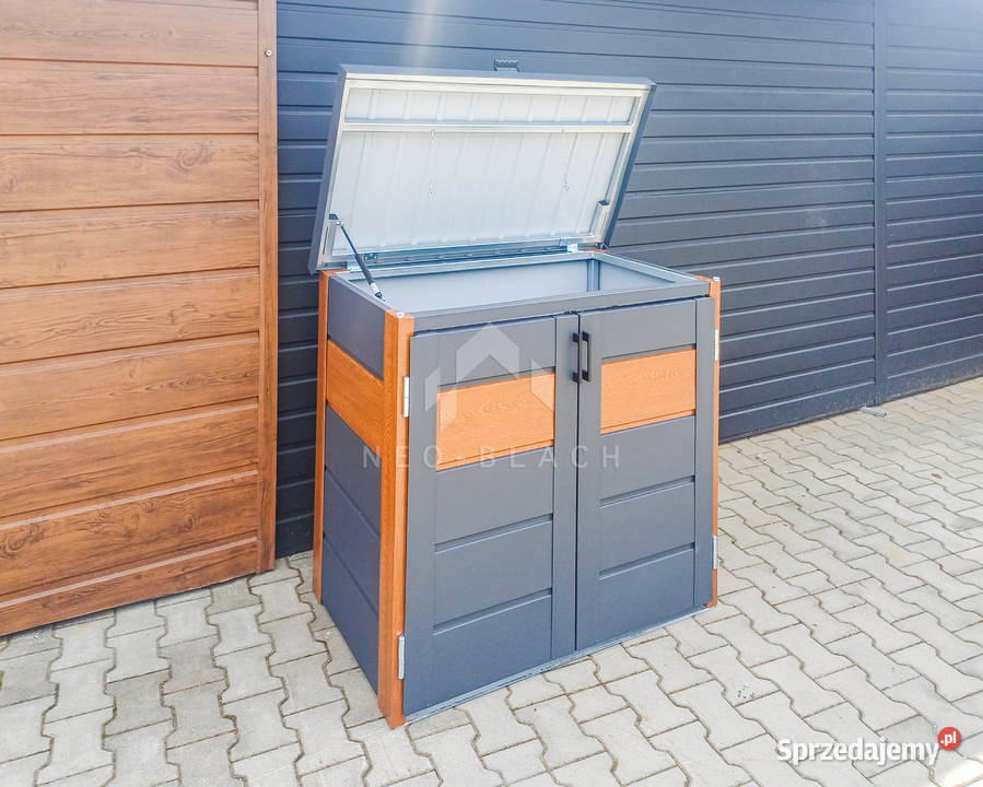 Zabudowa koszy na śmieci wiata obudowa Czersk