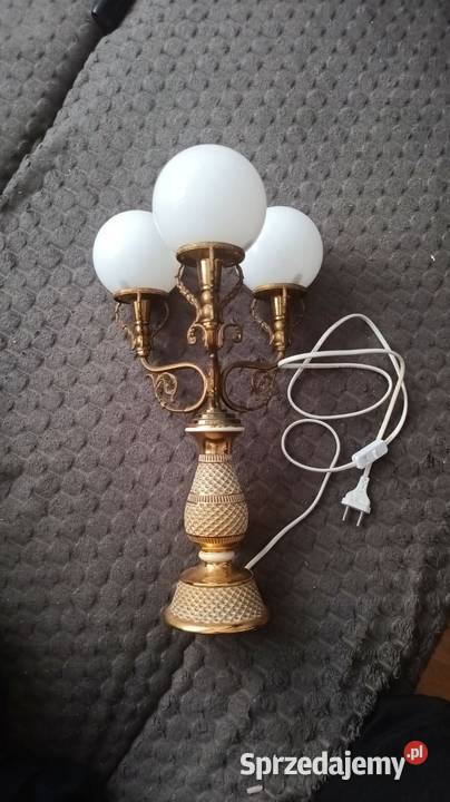kolekcjonerska zabytkowa lampa stołowa w stylu Rzeszów