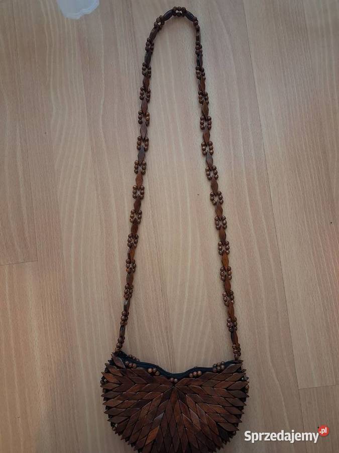 Nowa torebka drewniana w stylu boho