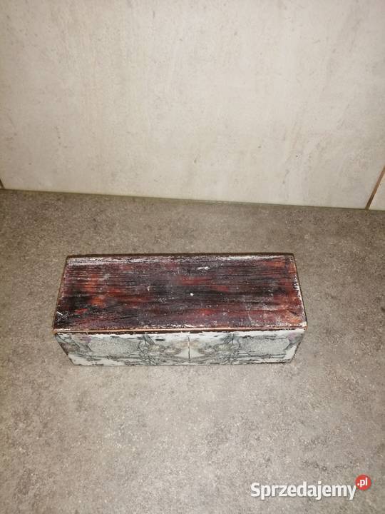 świecznik drewniany na tealighty decoupage
