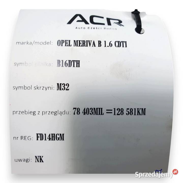 ALTERNATOR Opel Astra K Meriva B 16 CDTi Chełm sprzedam