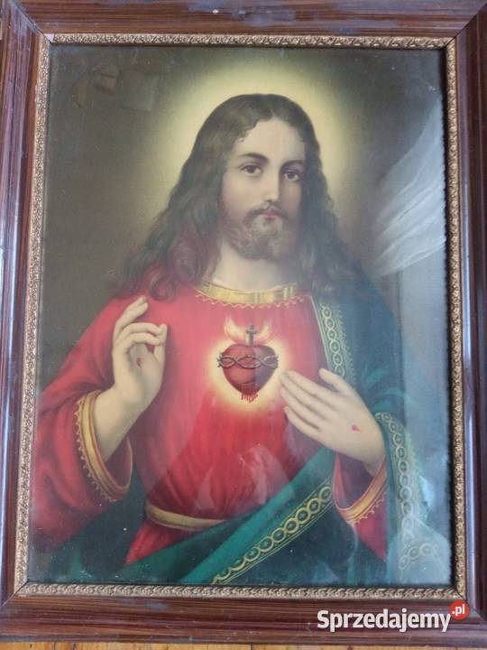 Stary oleodruk szklem małopolskie Gdów