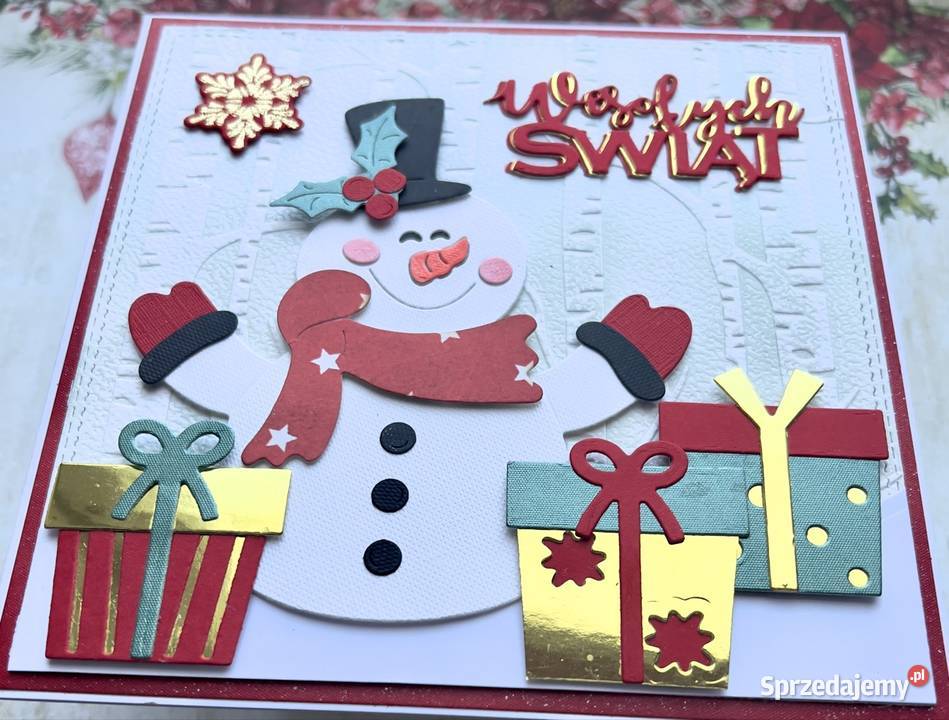 Kartka świąteczna Boże Narodzenie ręcznie Mielec sprzedam