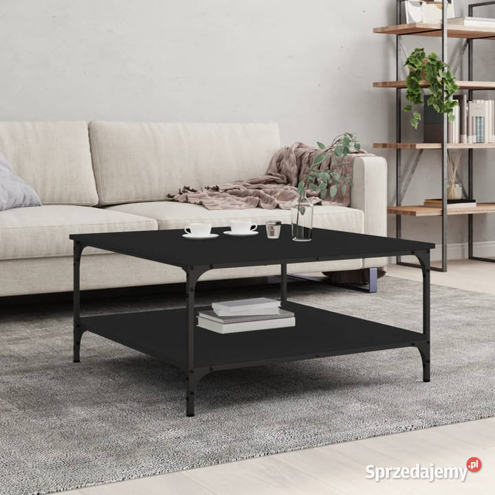 Stolik kawowy czarny 80x80x40 materiał mazowieckie Warszawa